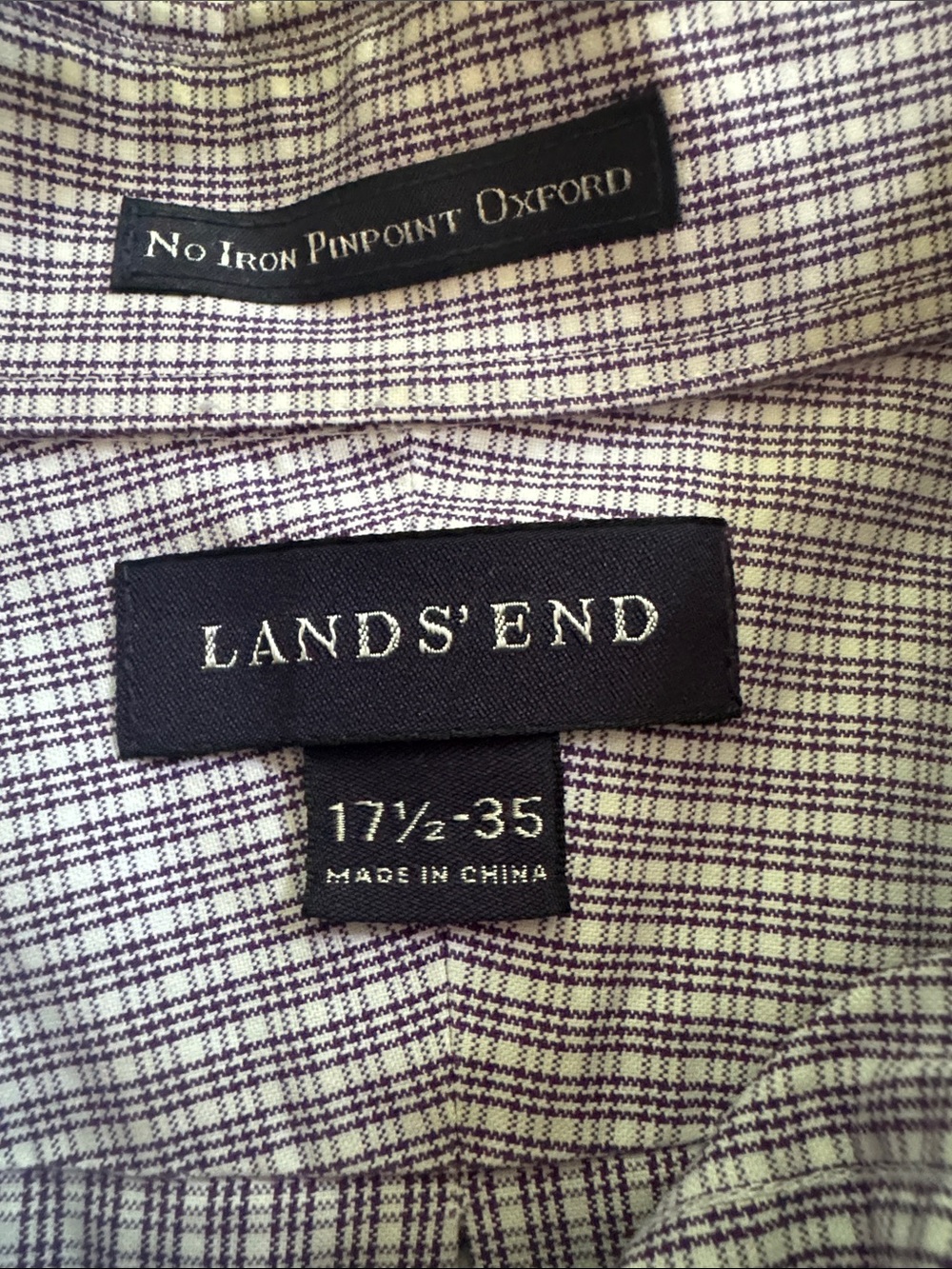Land’s End button down shirt, 17 1/2 - 35